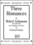 THREE ROMANCES ALTO SAX SOLO cover